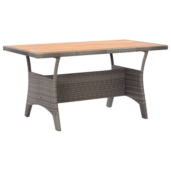 Garden table, gray, 120x70x66cm, solid acacia wood