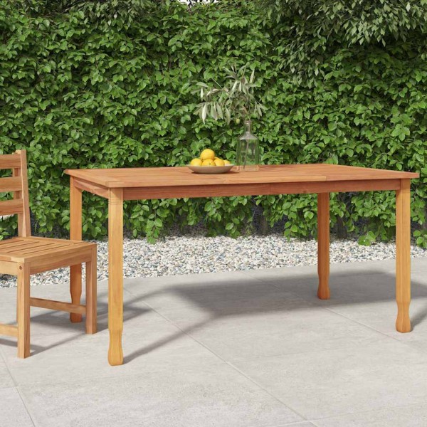 Garden dining table, 150x90x75cm, solid teak wood