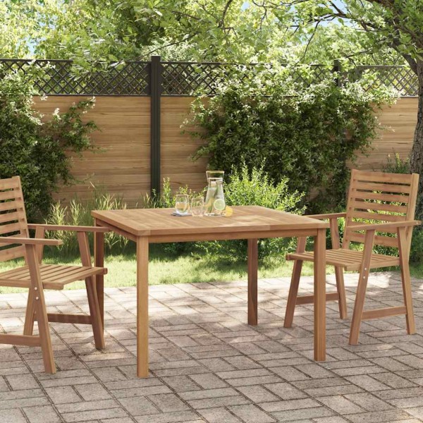 Garden dining table, 110x110x77cm, solid teak wood