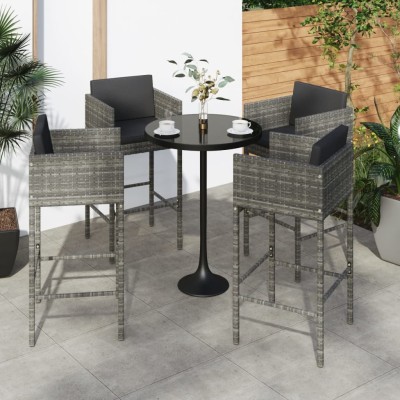 Bar stools with cushions, 4...