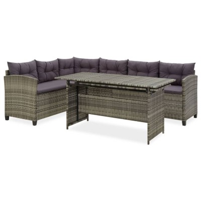 Lounge set with pillows, 2...