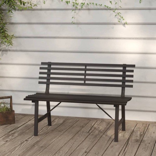 Garden bench, black, 110cm, steel