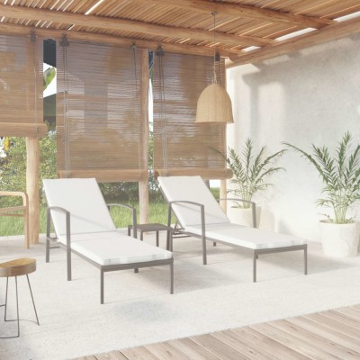 Sunbeds with table, 2 pcs.,...