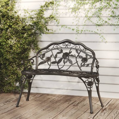 Garden bench, black, 100cm,...