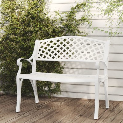 Garden bench, white, 102cm,...