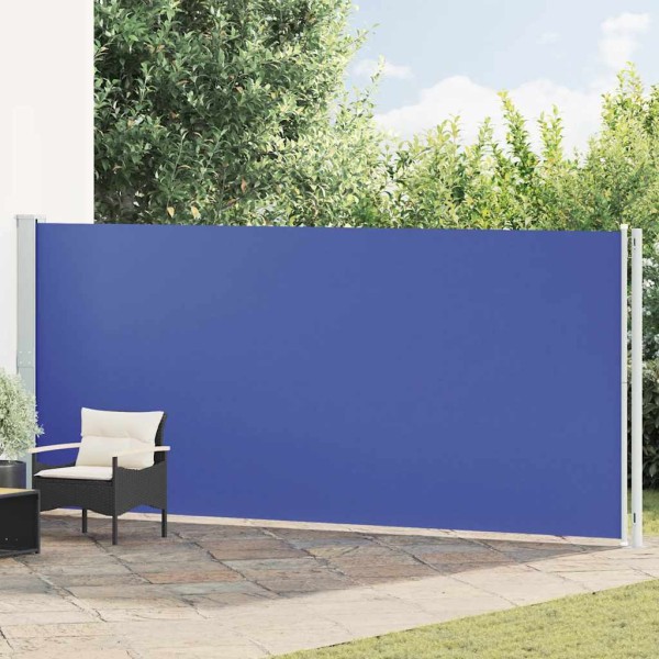 Pull out side yard partition, blue, 180x600cm