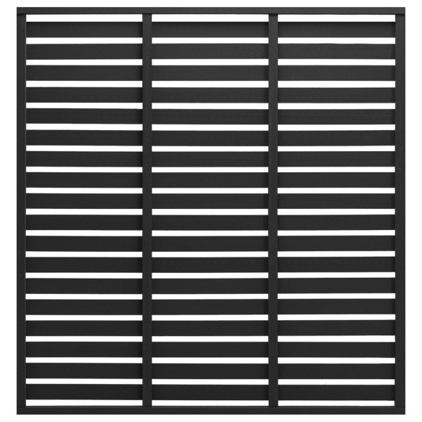 Fence segment, black, 180x180cm, WPC