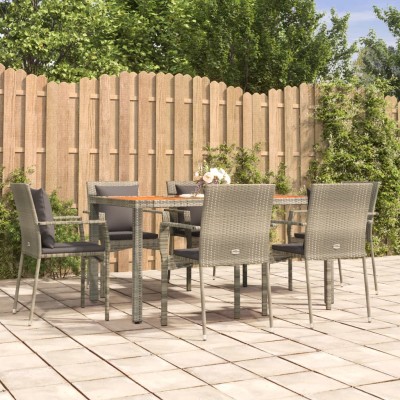 Garden set with cushions, 7...