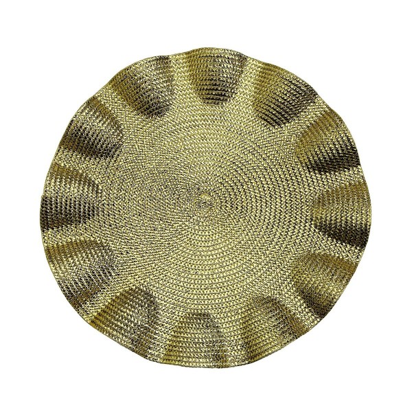 Table Mat Versa Golden Plastic 38 x 38 cm