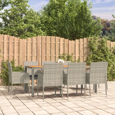 Garden set with cushions, 9...
