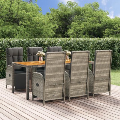 Garden set with cushions, 7...