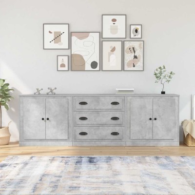 Side cabinets, 3 units,...
