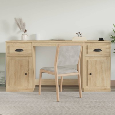 Desk with cabinet, oak...