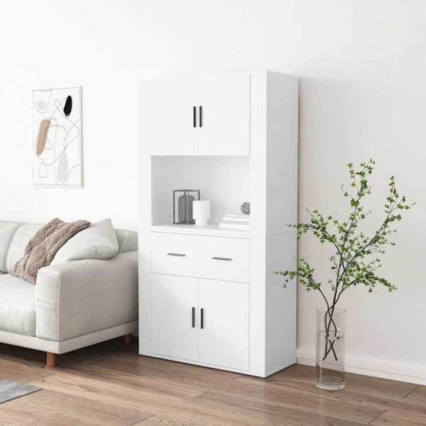 Chest of drawers, white, processed wood