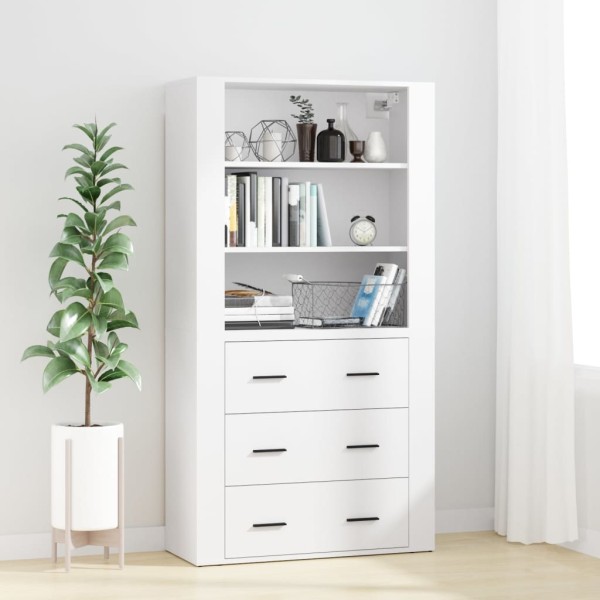 Chest of drawers, white, processed wood