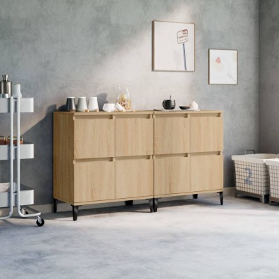 Side cabinets, 2 pcs., oak,...