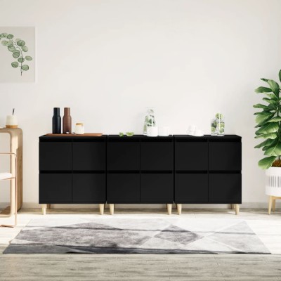 Side cabinets, 3 pcs.,...