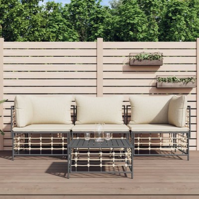 Garden set with pillows, 4...