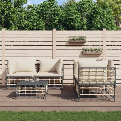 Garden set with pillows, 5...