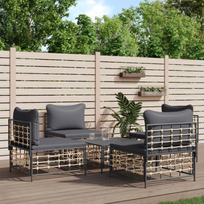 Garden set with pillows, 5...