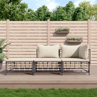 Garden set with pillows, 3...
