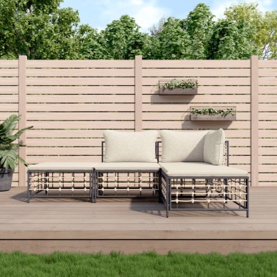 Garden set with pillows, 4...
