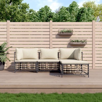 Garden set with pillows, 4...
