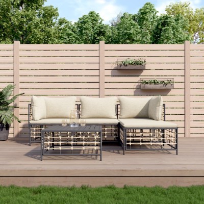 Garden set with pillows, 4...