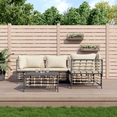Garden set with pillows, 5...