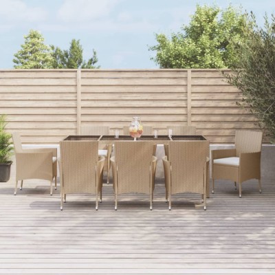 Garden set with cushions, 9...
