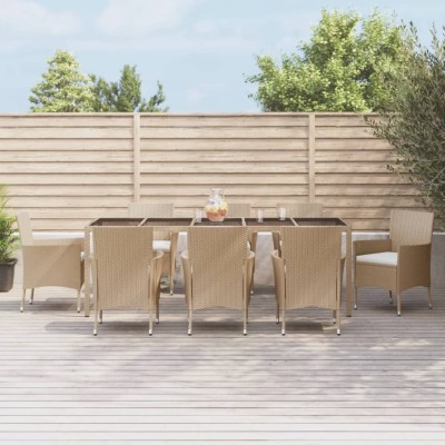 Garden set with cushions, 9...