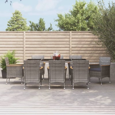 Garden set with cushions, 9...
