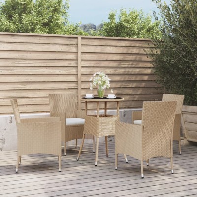 Bistro set with cushions, 5...
