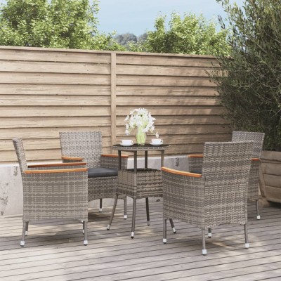 Bistro set with cushions, 5...