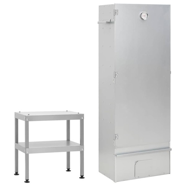 Stove-smoker with table, galvanized steel