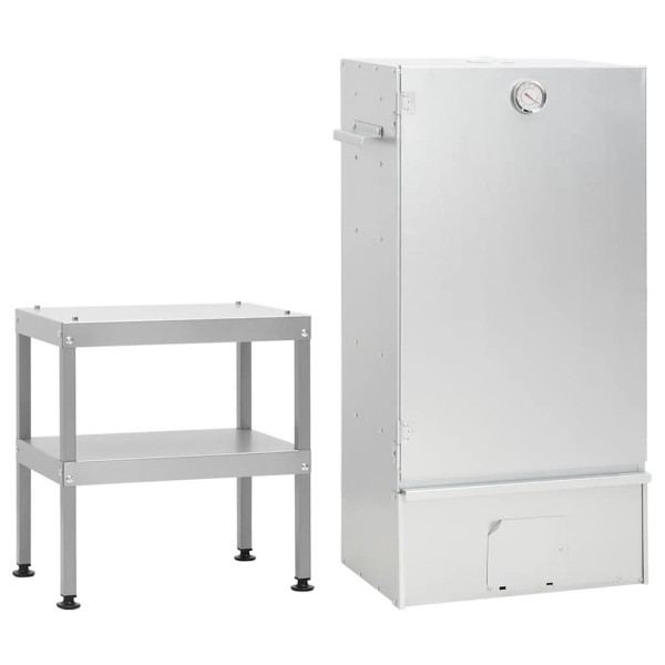 Stove-smoker with table, galvanized steel