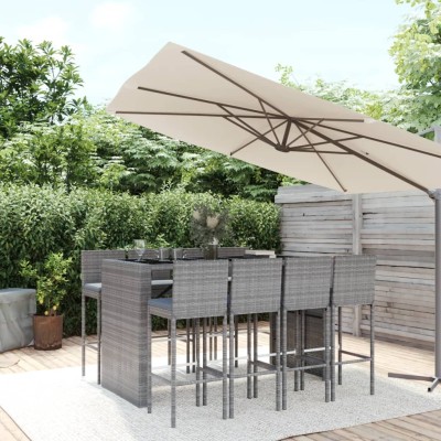 Garden set with cushions, 9...