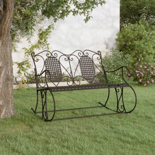 Double swivel bench, black, 113cm, steel