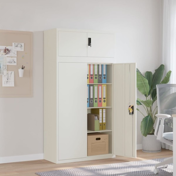Cabinet for documents, white, 90x40x180cm, steel