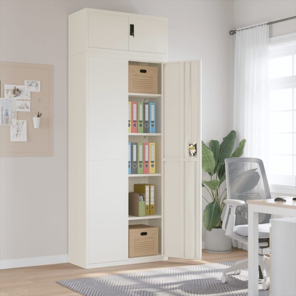 Cabinet for documents, white, 90x40x240cm, steel