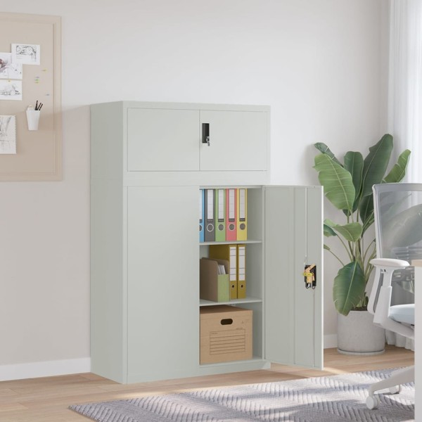 Cabinet for documents, light gray, 90x40x145cm, steel