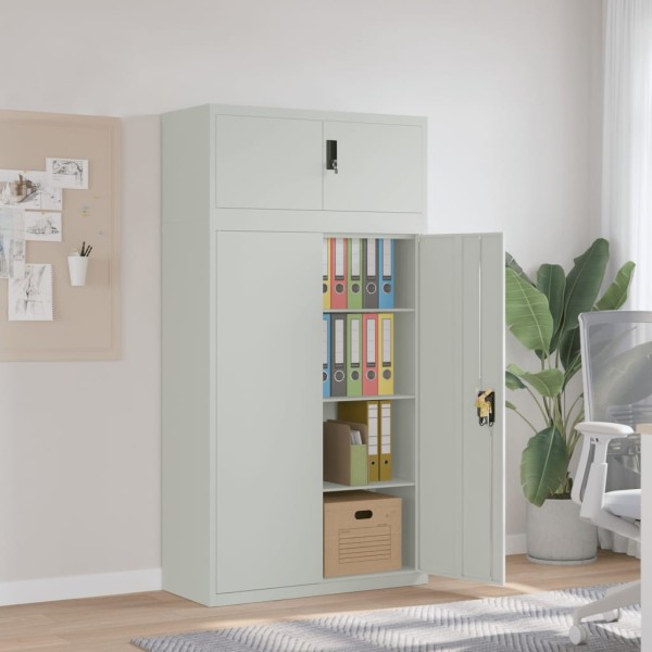 Cabinet for documents, light gray, 90x40x180cm, steel