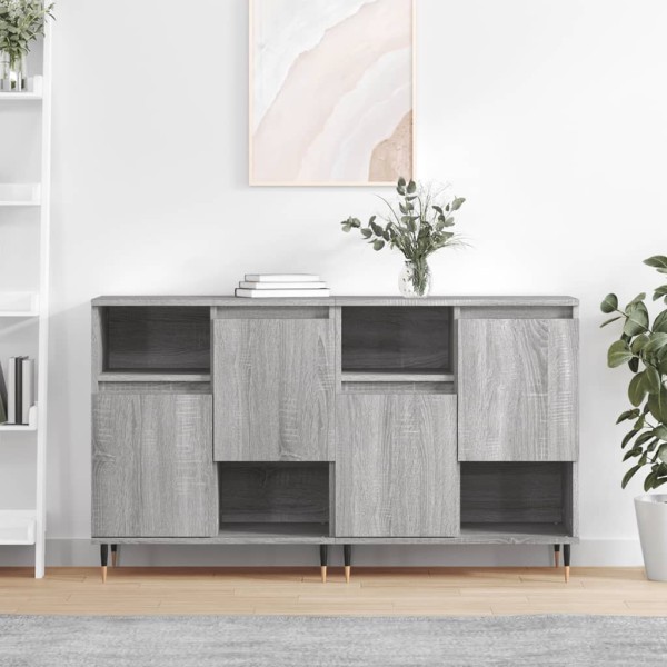 Side cabinets, 2 units, gray oak, processed wood