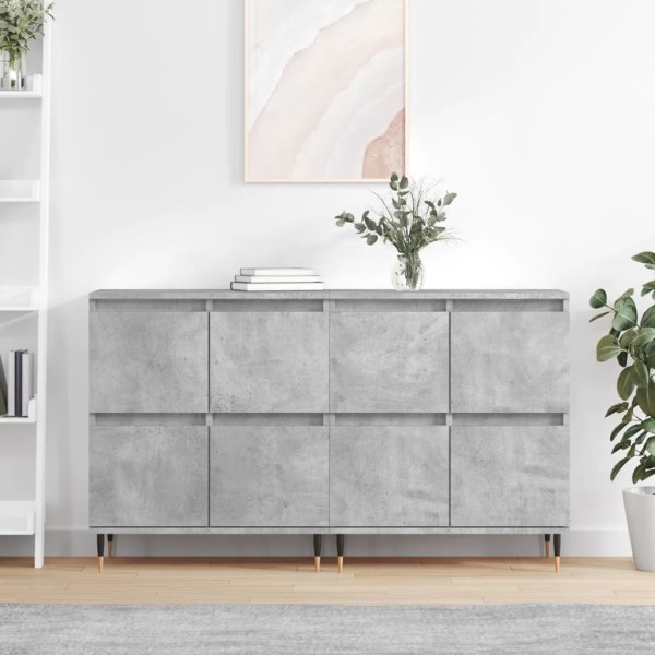 Side cabinets, 2 units, concrete gray, processed wood
