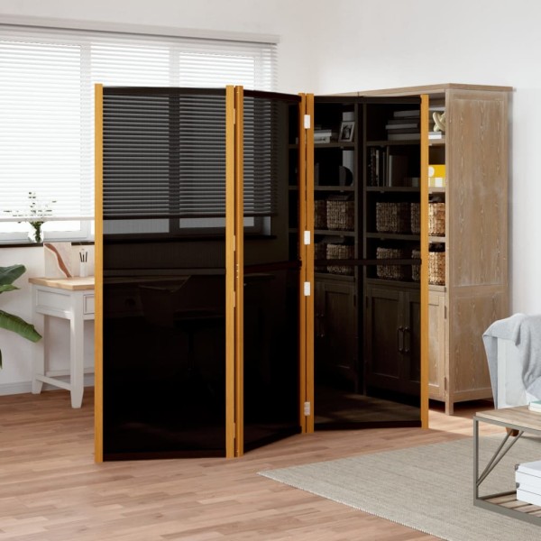 Room partition, 3 parts, black, 210x180cm