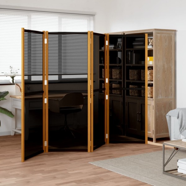 Room divider, 4 parts, black, 280x180cm