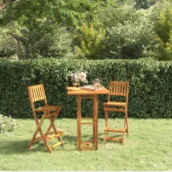 Bistro table, 75x75x110cm, solid acacia wood