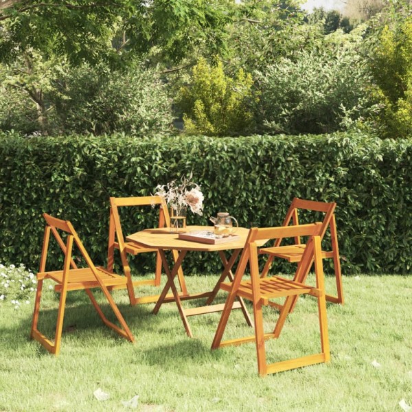 Folding garden chairs, 4 pcs., solid acacia wood