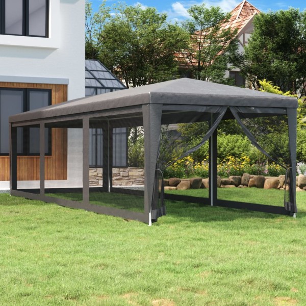Event tent with 8 walls, anthracite, 3x9m, HDPE