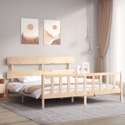 Bed frame with headboard,...